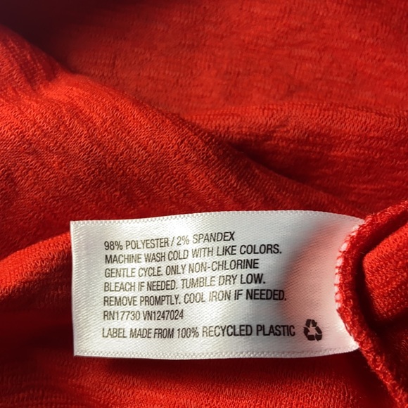 NWT A New Day Red Puff Sleeve Short Sleeve Top - Picture 10 of 11